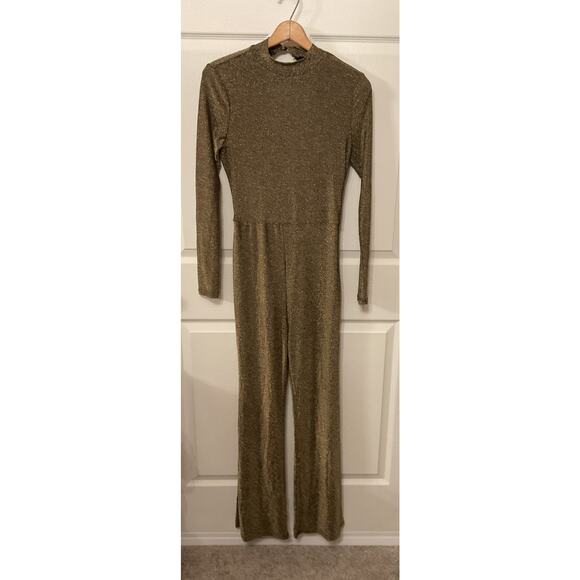 Revolve Superdown Metallic Nissa Open Back Flare Leg Jumpsuit, M - Picture 4 of 9